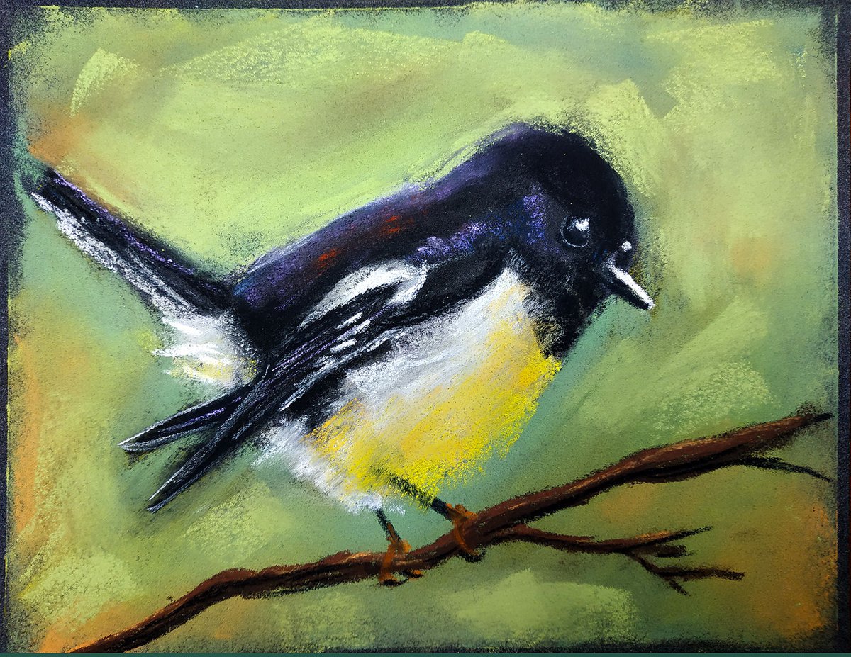 Bird on a branch by Richard Eijkenbroek