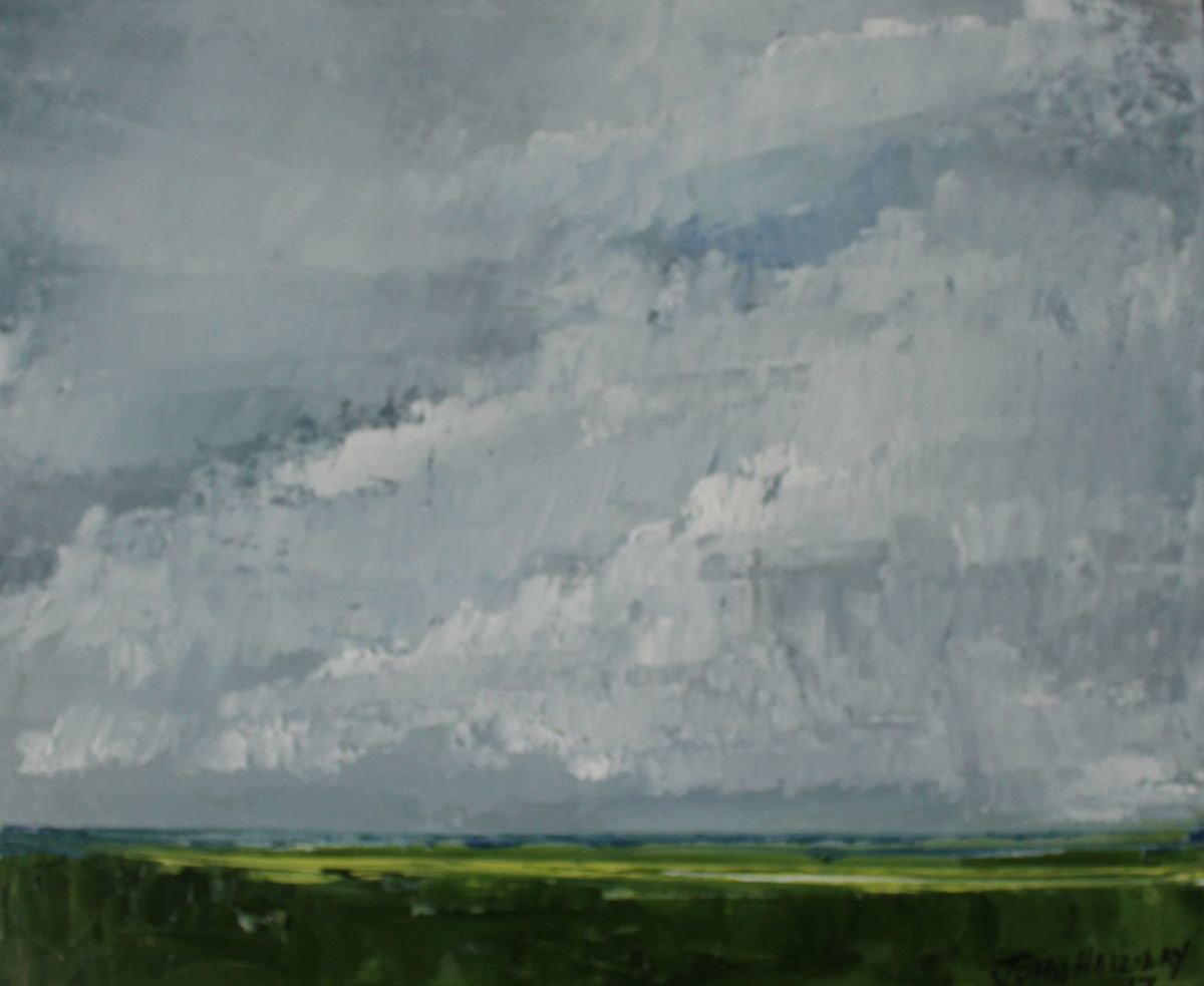 Impressionistic Landscape Oil Painting By John Halliday, 12 X 10, Light Near The Lough, Original Artwork