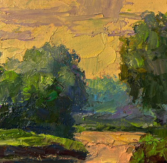 Spring Sunset over the River