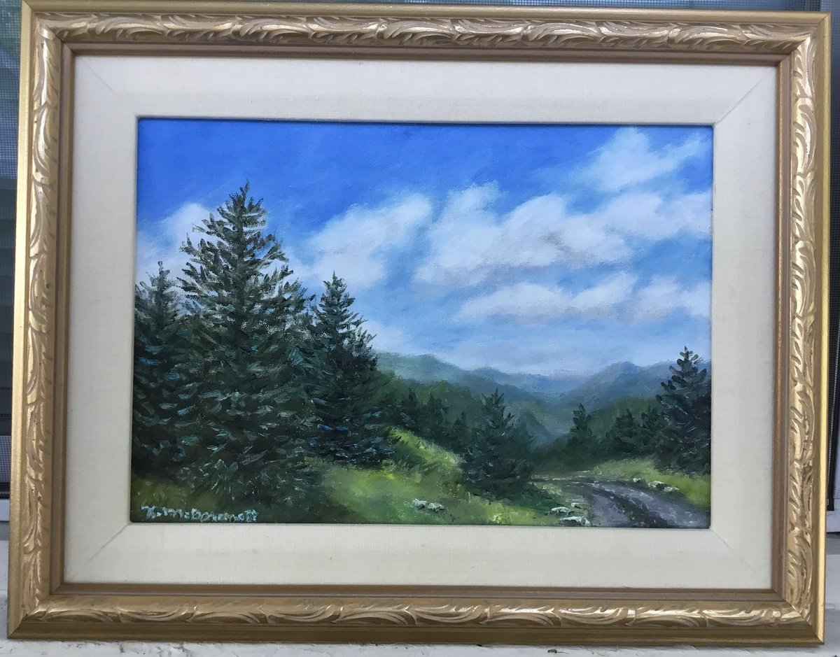 Photorealistic Landscape Oil Painting By Kathleen Mcdermott, 19 X 15", Almost Heaven, Original Artwork