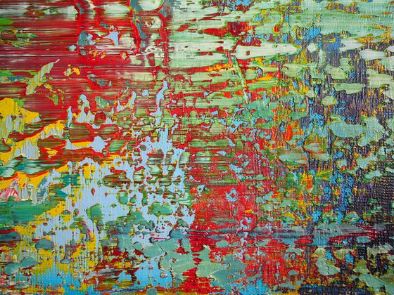 50x70 cm | 19.5x27.5″ Green abstract painting Original canvas art