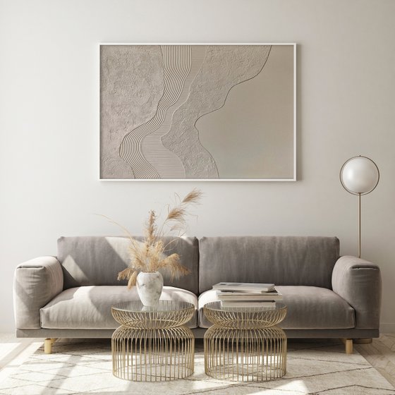 "Luara" Gray abstract textured art