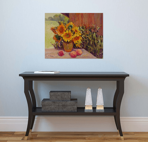 Sunflowers and Peaches