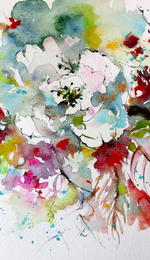Flower with red berries by Kovács Anna Brigitta