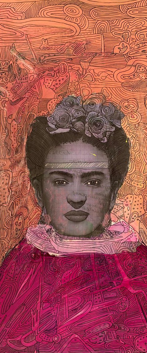 Portrait of Frida Kahlo #81 by Pavel Kuragin