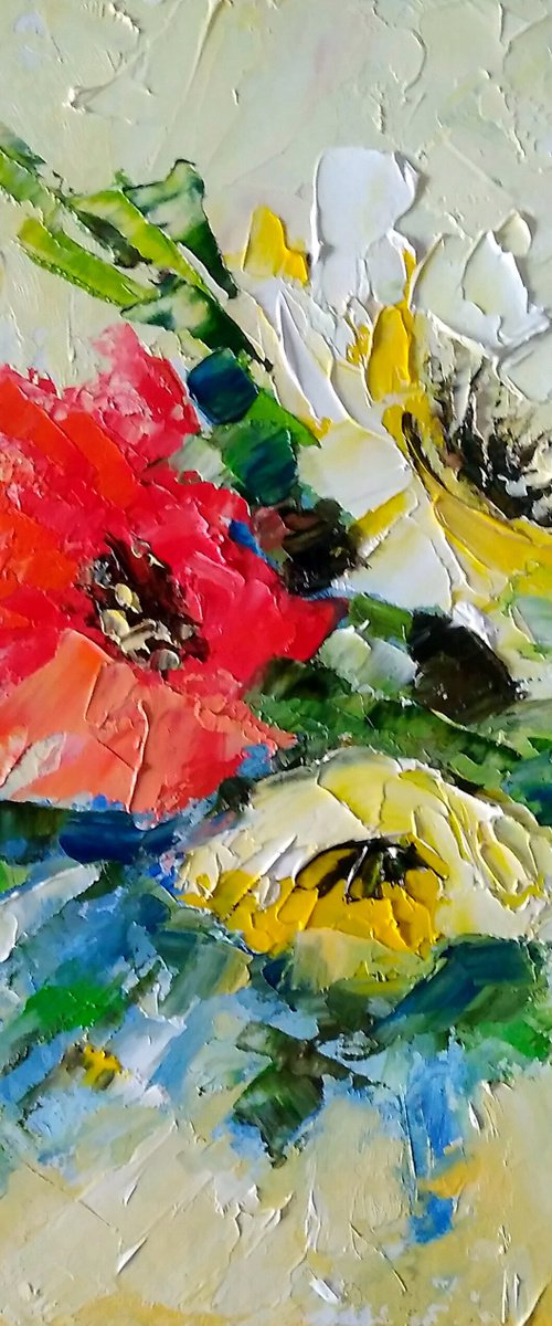 Floral Painting Small Art by Yulia Berseneva