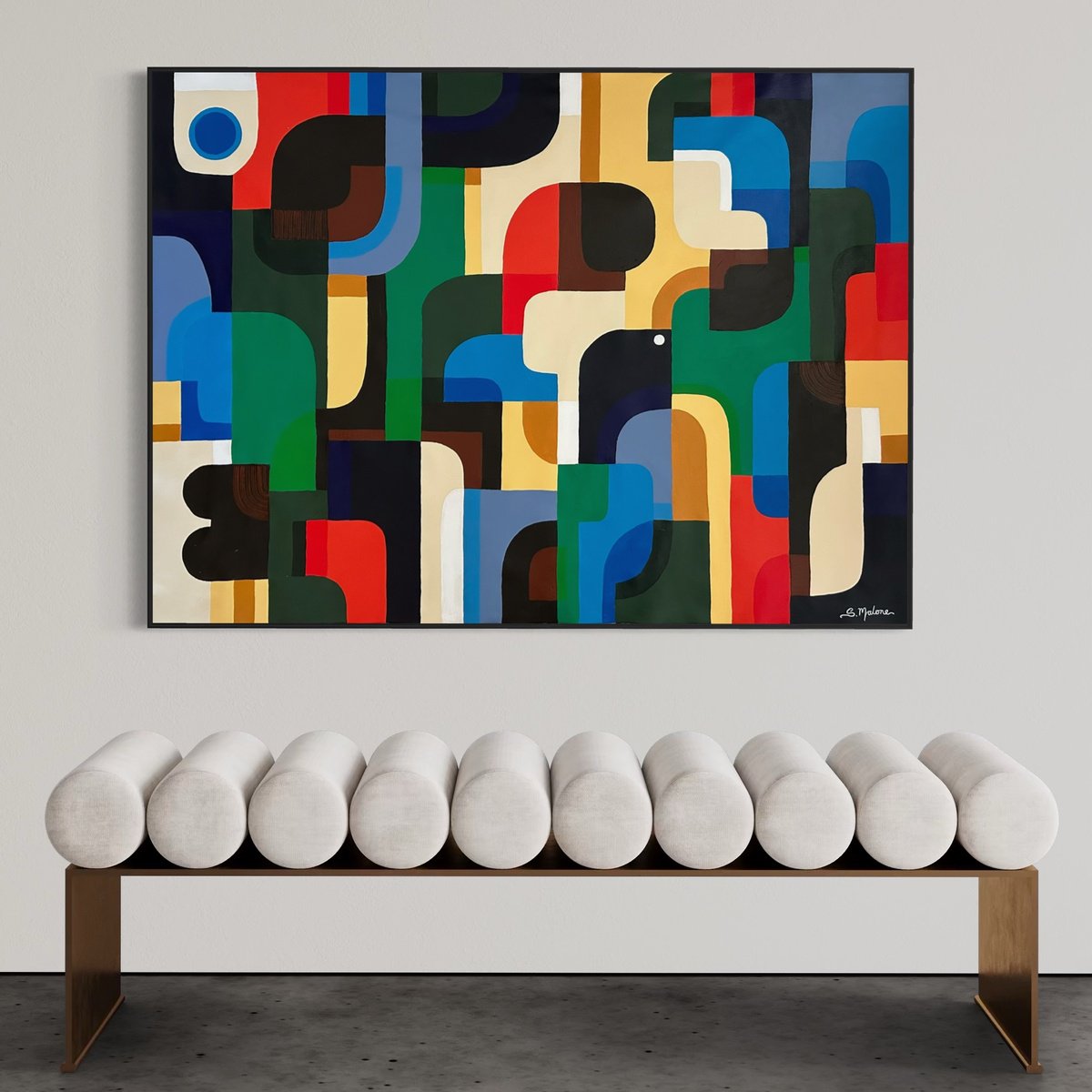 Geometric Fusion By Samantha Malone, 51 X 37, Artwork For Sale On Artfinder
