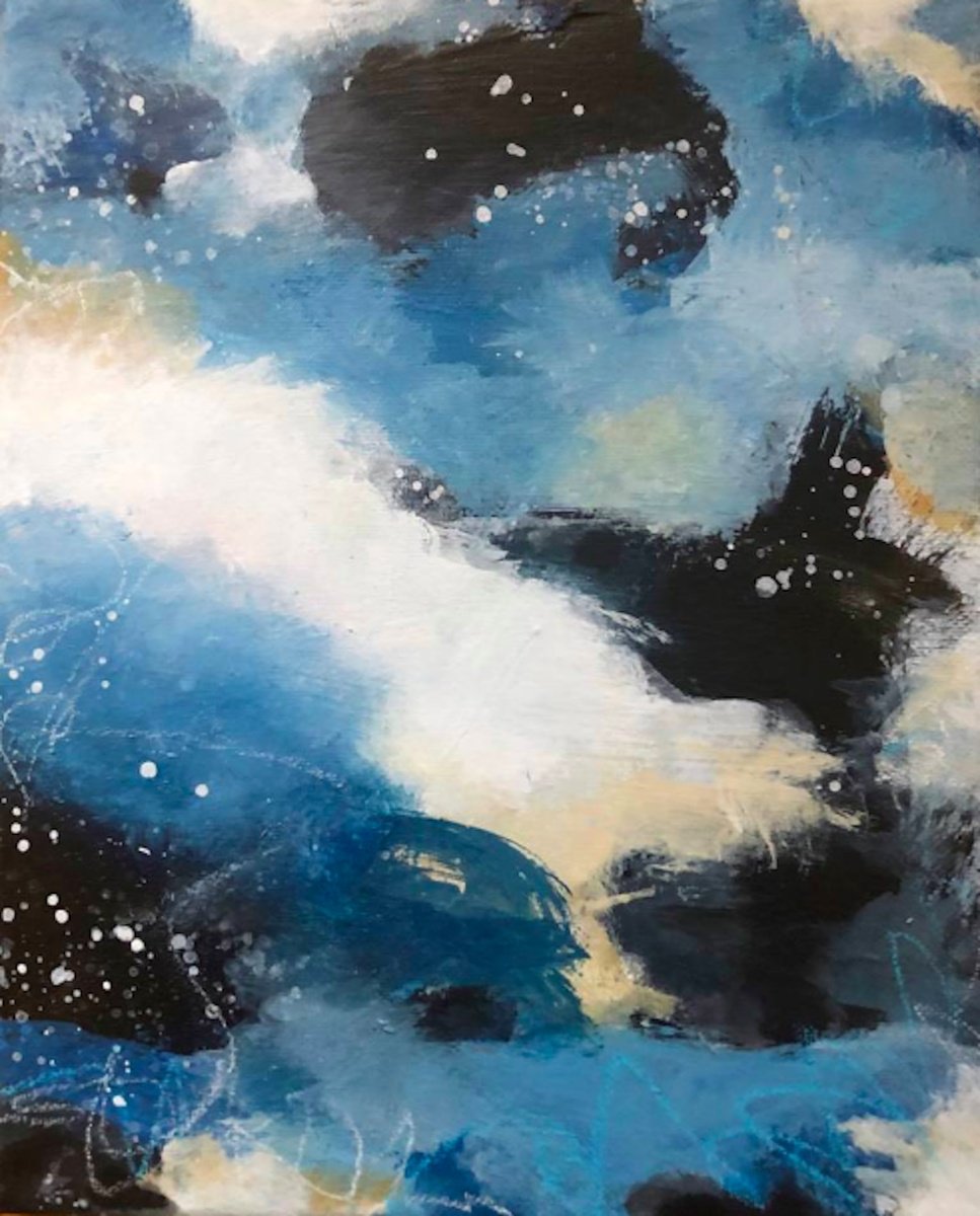 Abstract Landscape Acrylic Painting By Kate Marion Lapierre, 8 X 10", I Really Don