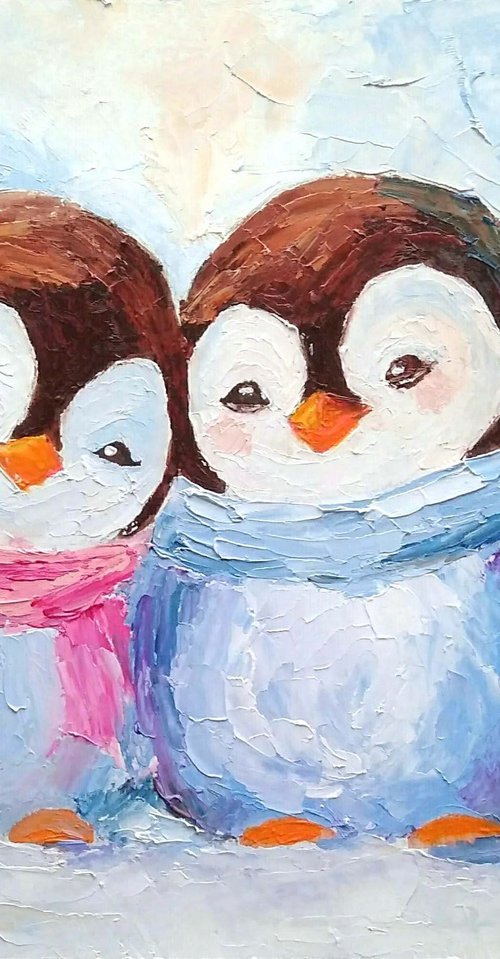 Penguin Couple by Yulia Berseneva