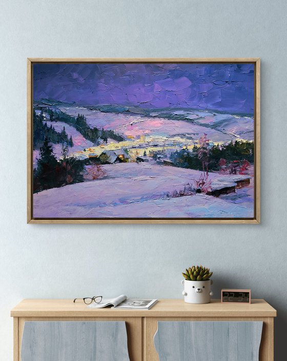 Winter Evening in the Mountains