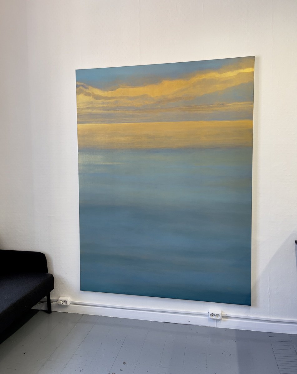 Surrealistic Landscape Oil Painting By Larissa Uvarova, 59 X 79", Deep Inside 41, Original Artwork