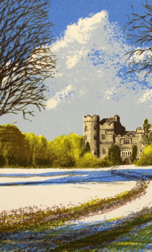 Winter Scene, Malahide Castle by Aidan Flanagan Irish Landscapes