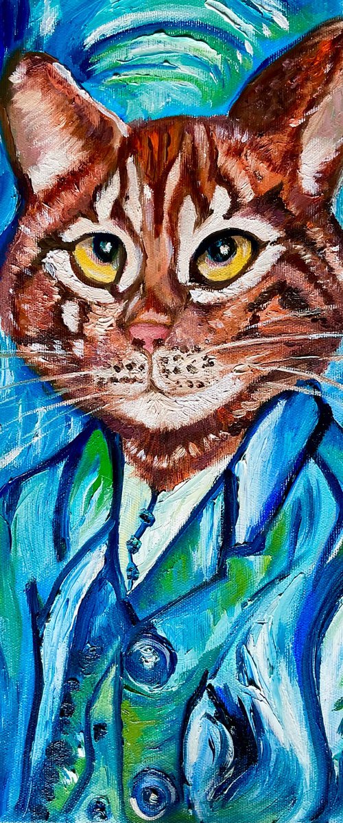 Cat Vincent Van Gogh by Olga Koval