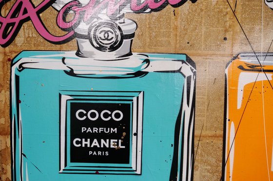 Romantic Chanel 190cm x 100cm Book Page Urban Pop Art