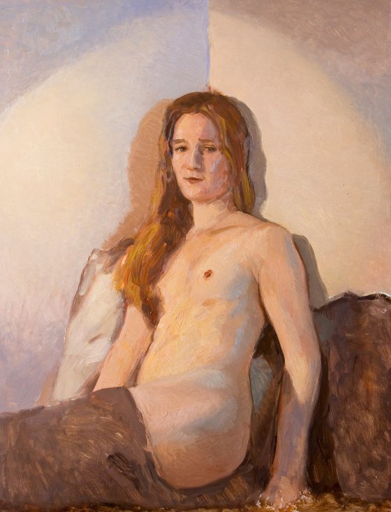 study of nude woman from life model