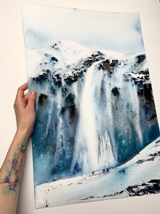 Ice waterfall