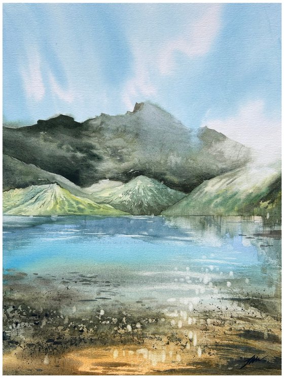 Silent mountain lake