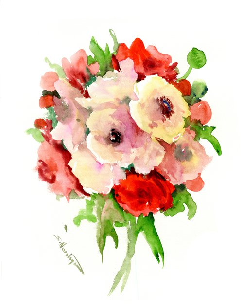 Pink floral bouquet by Suren Nersisyan