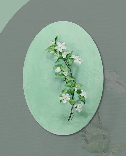 white flowers by Zhao Hui Yang