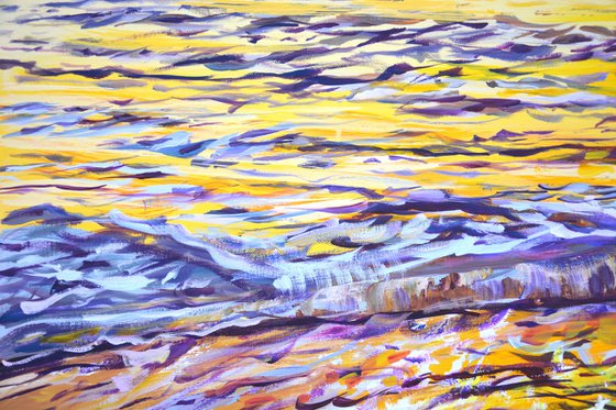 Gentle sea. Sunset.