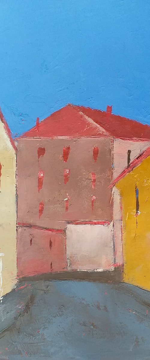 Cozy Old Town Street by Kestutis Jauniskis