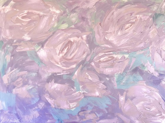 TENDERNESS - lavender abstraction, lilac abstraction.