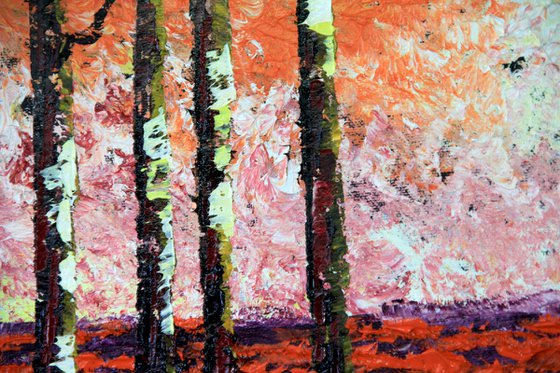 forest glade oil painting