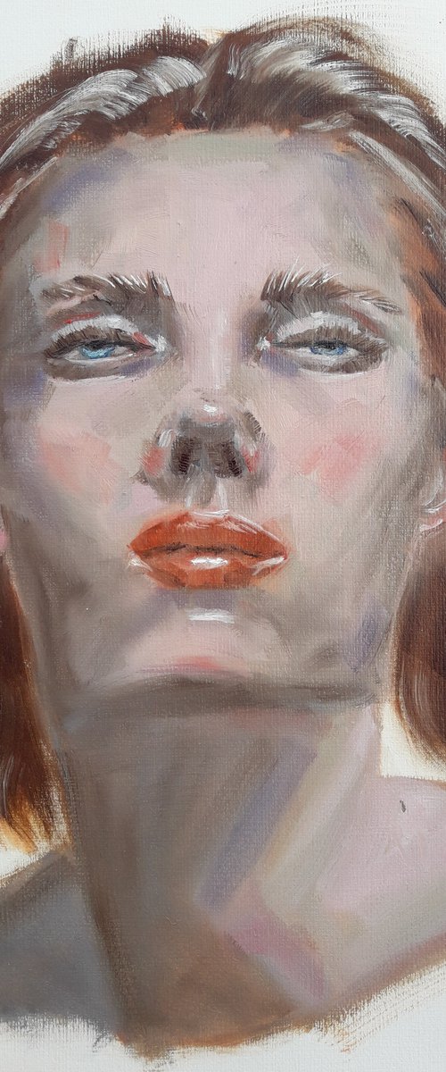 Woman portrait. Etude style. 38 x 27 cm/ 15 x 10.6 in by Tatiana Myreeva