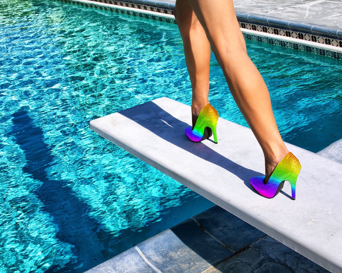 Surrealistic Photograph , Rainbow Heels Palm Springs Ca By William Dey, 22 X 18, Artwork For Sale On Artfinder