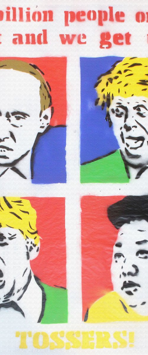 TO$$ER$ (ON A BOX CANVAS). by Juan Sly