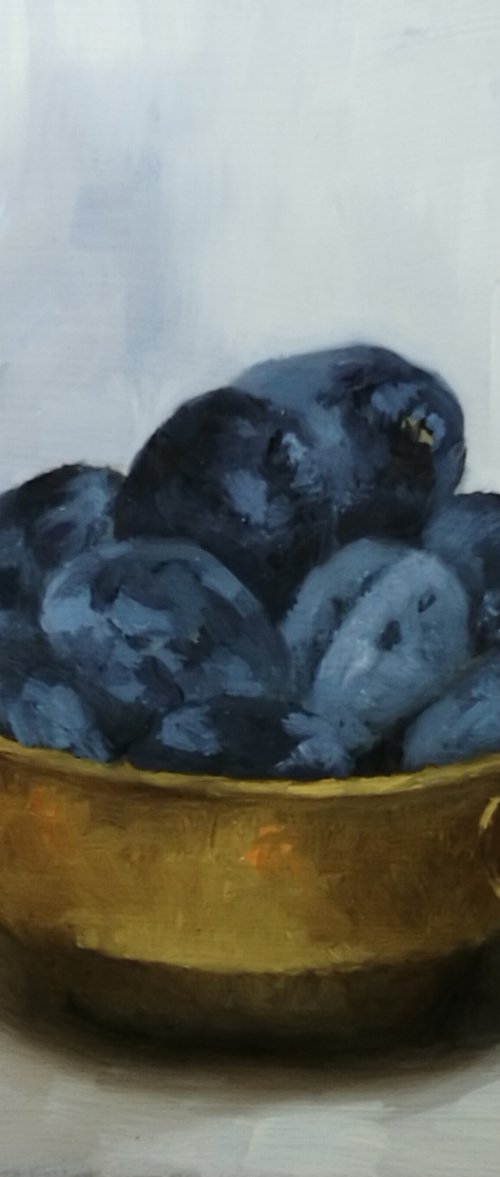 A bowl of plums by Daniela Roughsedge