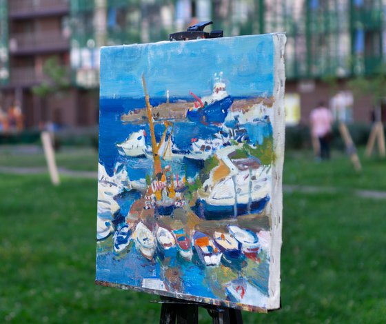Boats – Original Oil Landscape Painting