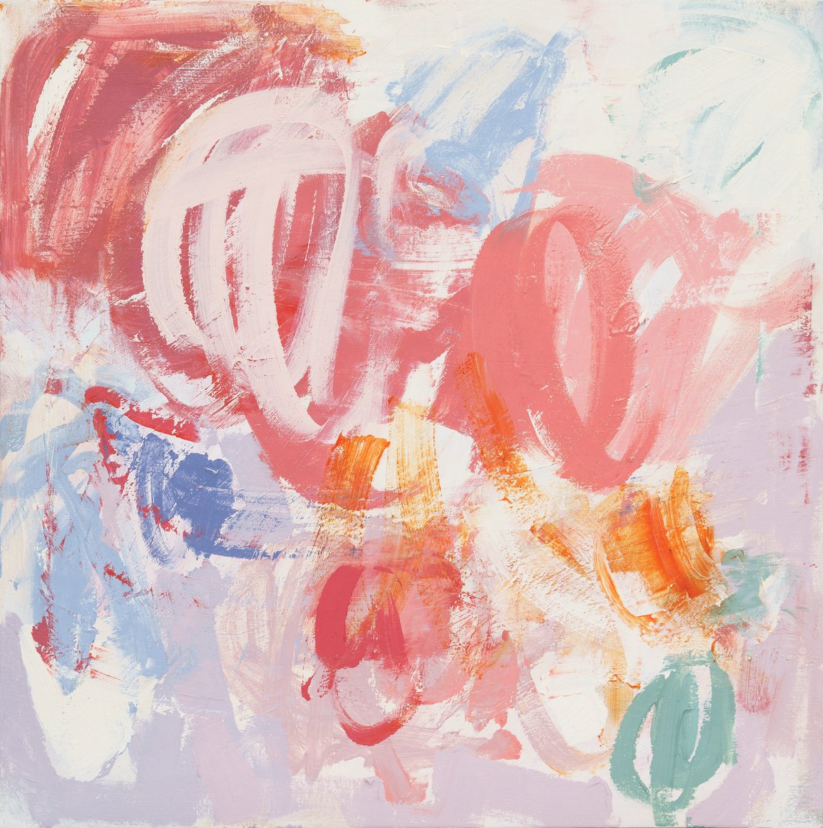 Abstract Acrylic Painting By Susana Sancho Beltran, 28 X 28", Emotional Map 20, Original Artwork