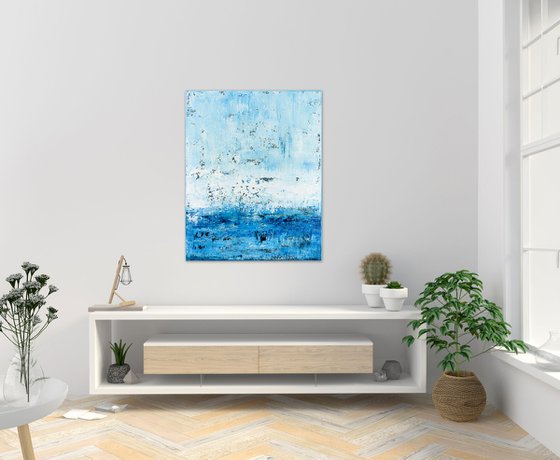 Blue abstract painting ZC645