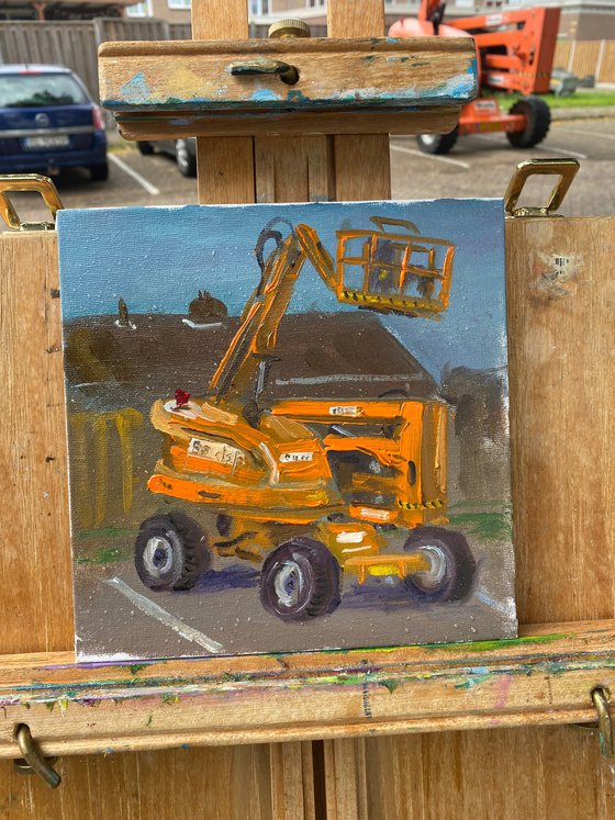 Orange lift. Plein air