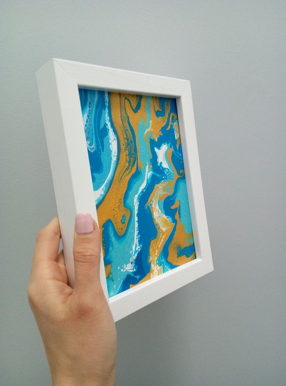 Golden Sands + Frame or easel, READY TO HANG