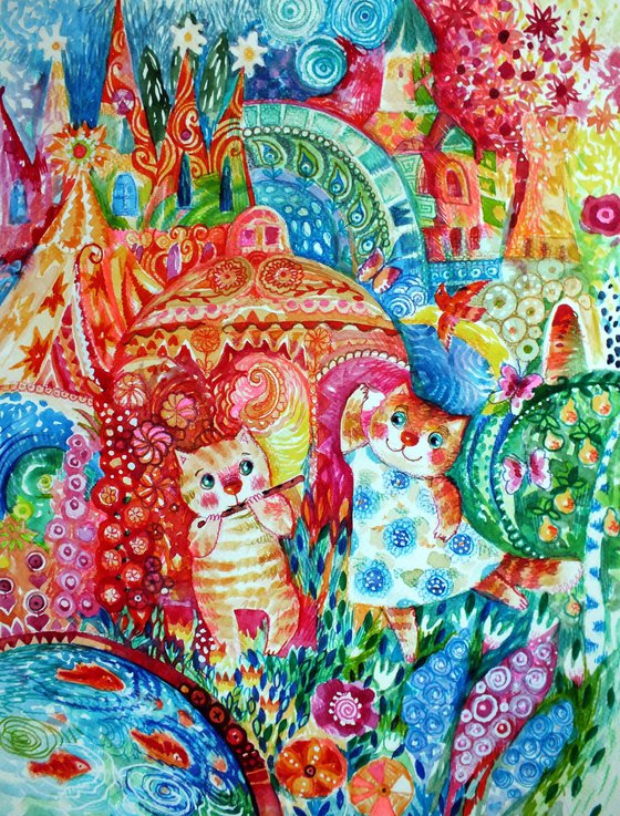 The Garden of Happy Cats