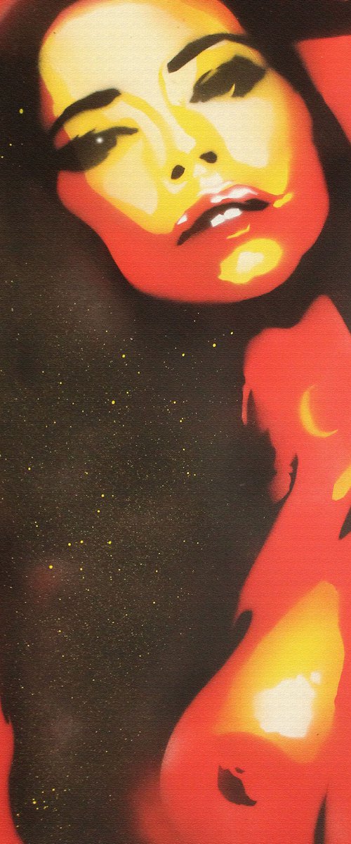 SLY GIRL 1 (ON A BOX CANVAS). by Juan Sly