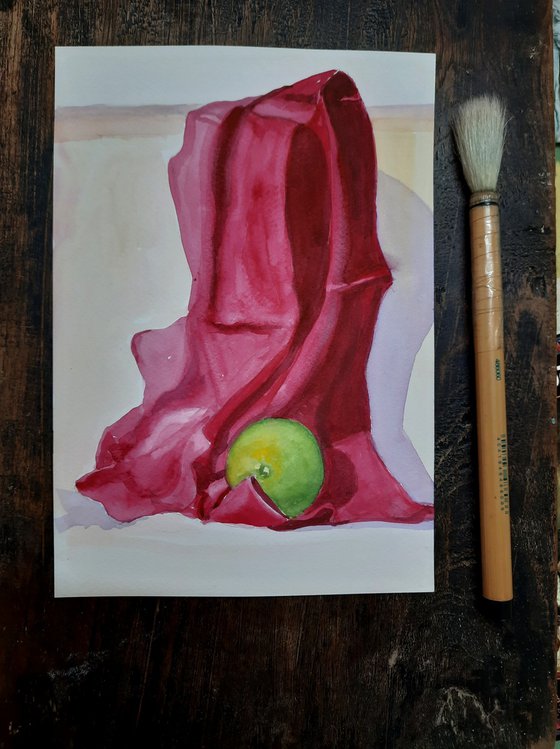 Still life with Drape & Lemon