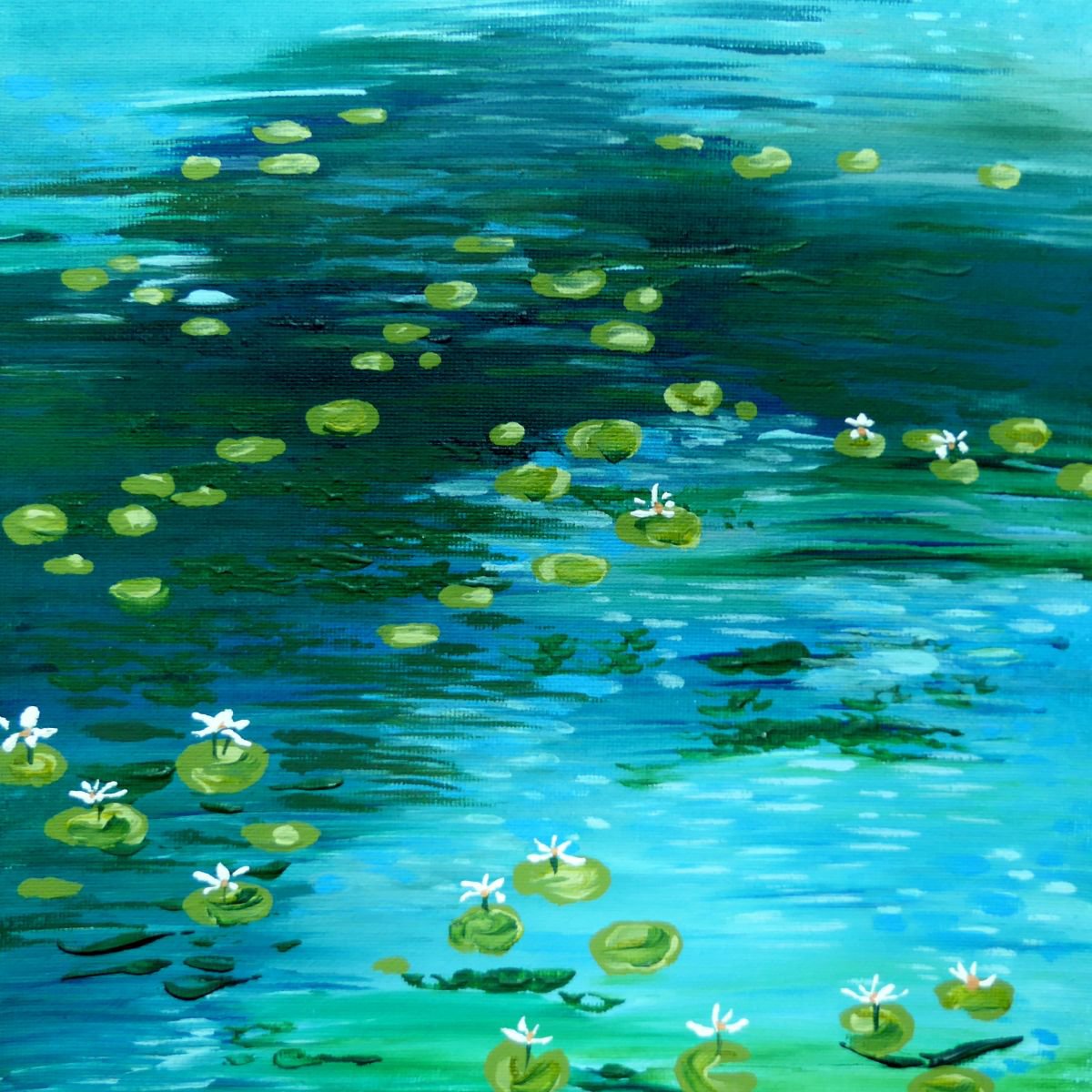 Waterlily Pond by Elaine Allender