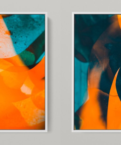 META COLOR XIV - PHOTO ART 150 X 75 CM FRAMED DIPTYCH by Sven Pfrommer