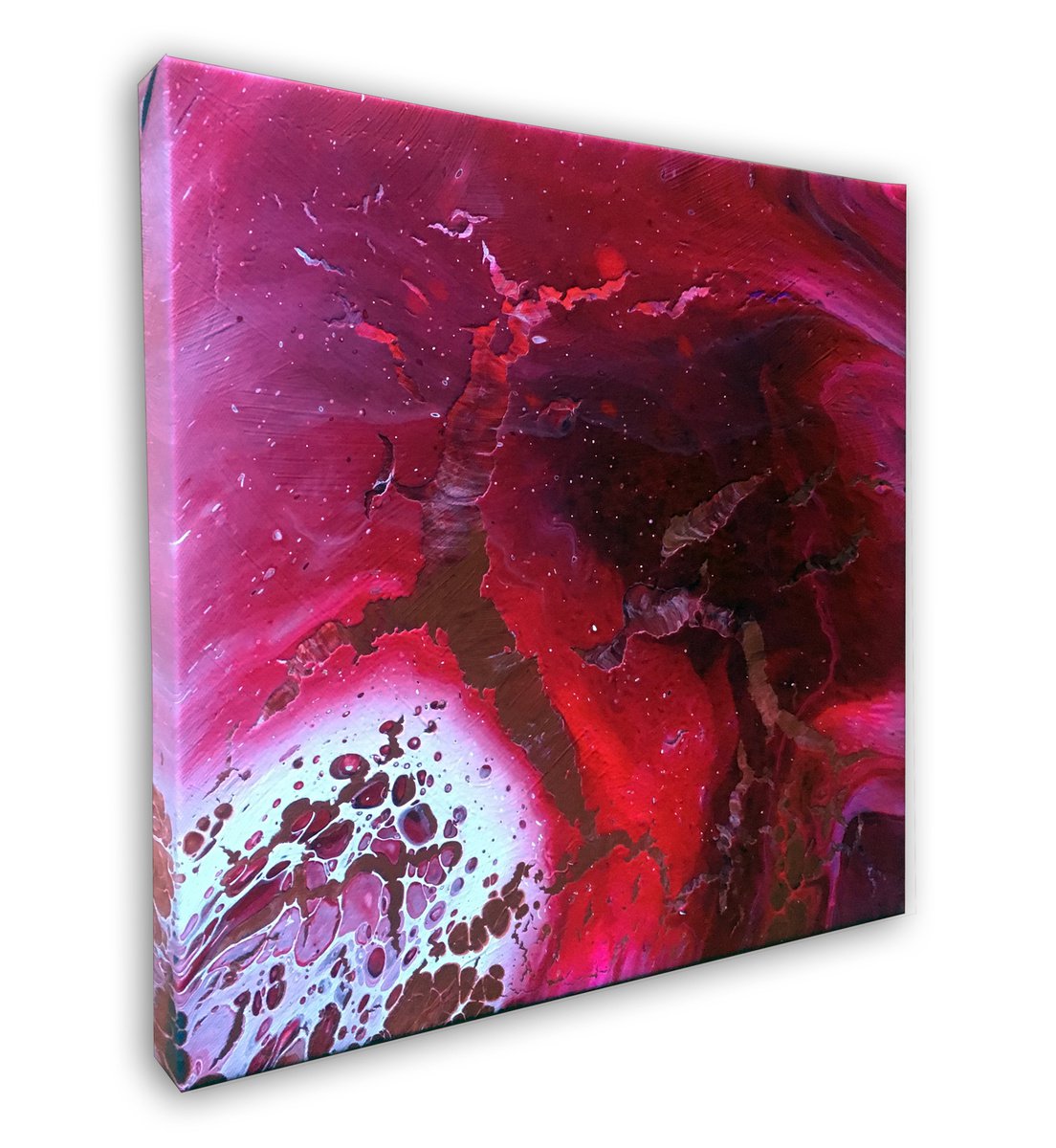 Break My Heart - Original Abstract PMS Fluid Acrylic Painting - 13.5 x 13.5 inches by Preston M. Smith (PMS)