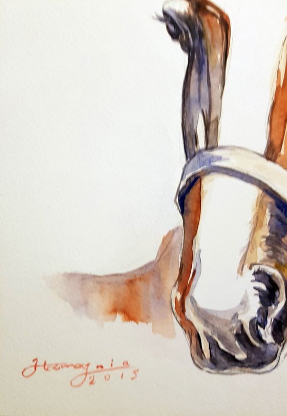 Horse by watercolor