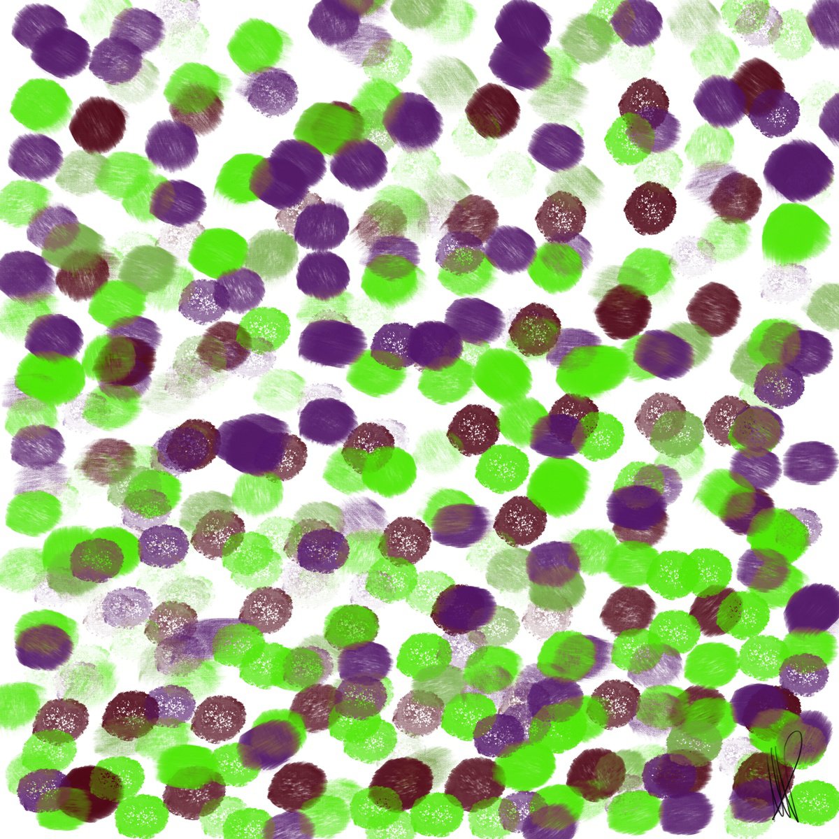 Abstract Print By Mattia Paoli, 39 X 39", Ga#211 Color Spot, Original Artwork