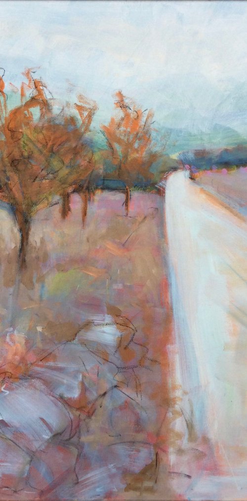 Soft Day Glen Prosen.  Original Scottish Landscape on Framed Canvas by Chrissie Havers