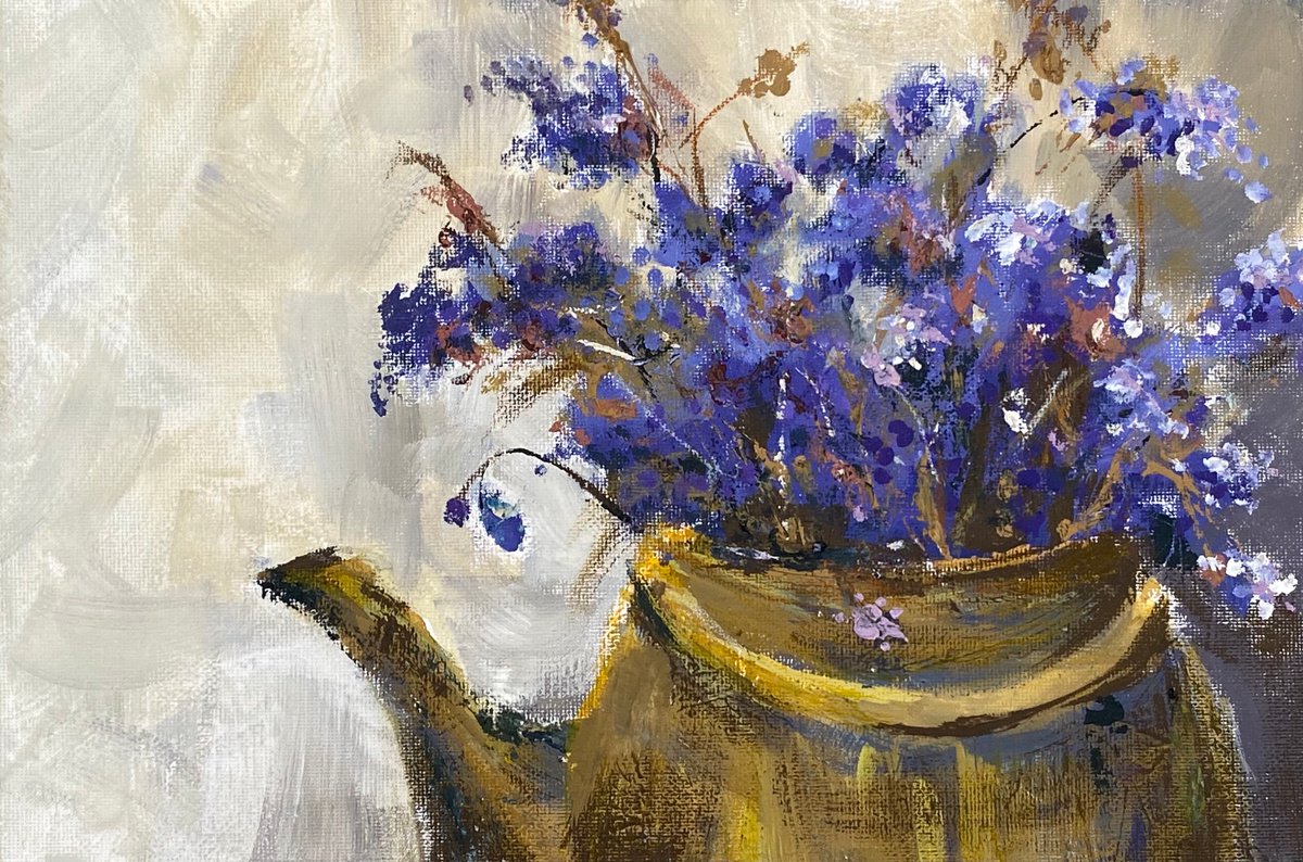 teapot of flowers by Anna Boginskaia
