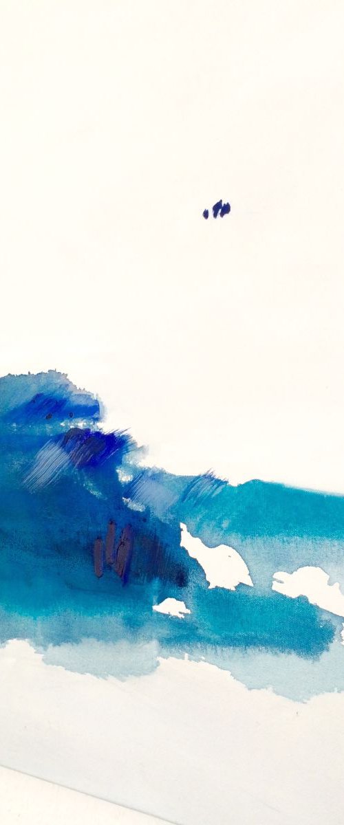 Blue Island I Auf einer blauen Insel I Landscape by Gesa Reuter
