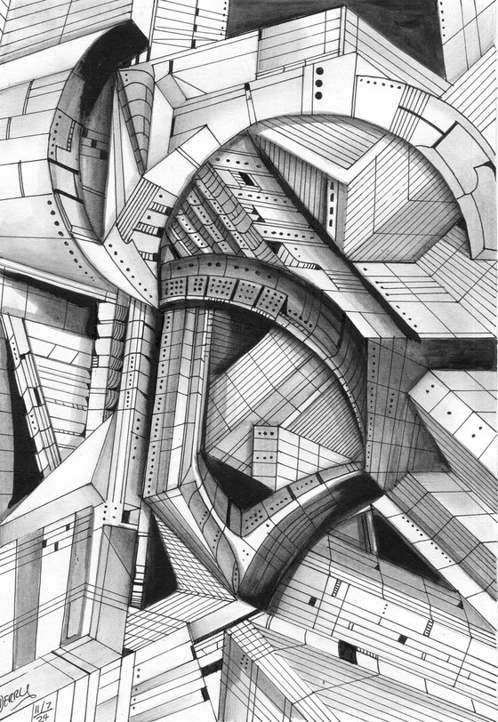 Achromatic Abstract Futurism