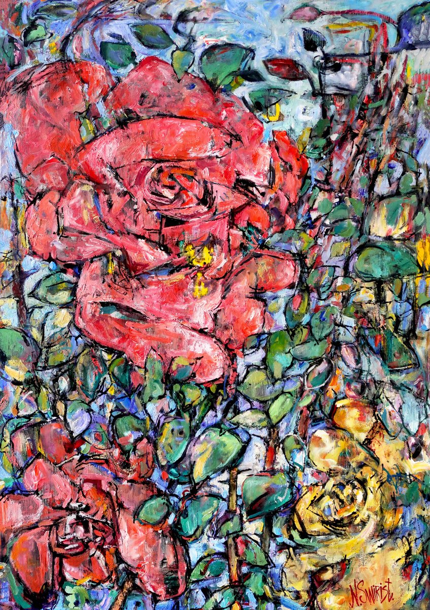 Rose and... roses. by Nicola Ost * N.Swiristuhin