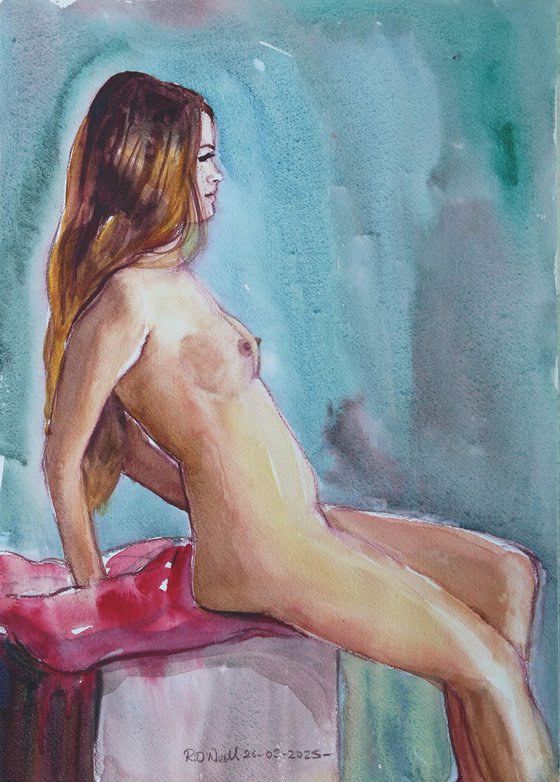 Seated female nude